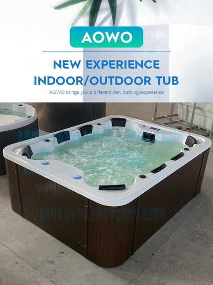 Stock Outdoor Swim Spa Pool Hot Tub Cheap Price Custom   Outdoor Outdoor Massage Spas Tub With Pillow