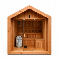 Outdoor Sauna Built for Year-Round Use, Canadian Cedar Construction, 9 kW Electric Heater, Smart Controls