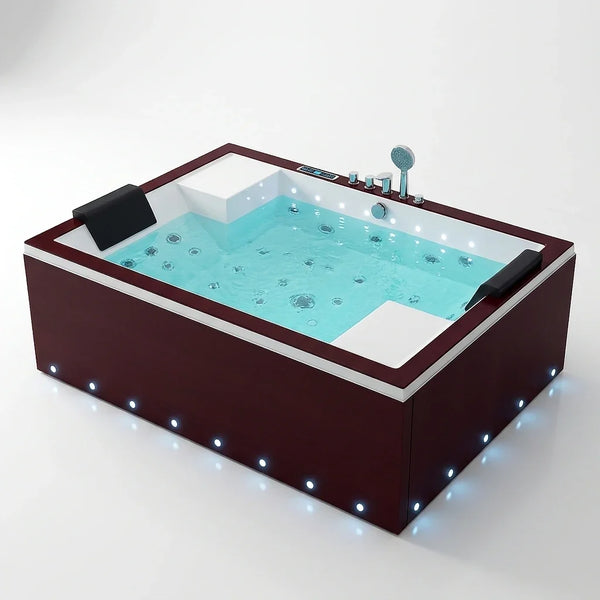 Hot Tub Built for Ultimate Relaxation, 28 Hydrotherapy Jets, Dual Occupancy, LED Lighting, 950L Capacity — Studio Shot